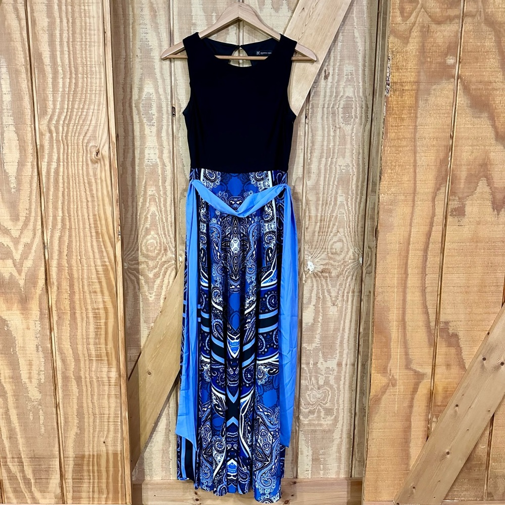 I.N.C INTERNATIONAL CONCEPTS Petite Paisley Tie Waist Maxi Dress